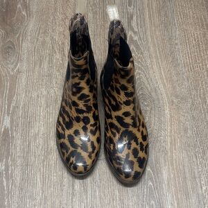 J. Crew Animal Print Ankle Boots